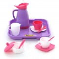 Превью-фото #1 Набор детской посуды `Алиса` с подносом на 2 персоны (Pretty Pink)