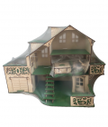 Превью-фото #1 Кукольный домик с гаражем, цвет салатовый