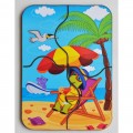 Превью-фото #1 Пазл-рамка деревянная для малышей `Черепашка в отпуске`
