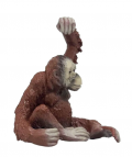Превью-фото #3 M4071 Фигурка Детское Время - Самка орангутанга (с подвижной левой рукой, сидит), серия: Дикие животные