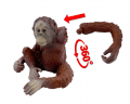 Превью-фото #1 M4071 Фигурка Детское Время - Самка орангутанга (с подвижной левой рукой, сидит), серия: Дикие животные
