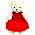 Превью-фото #2 Платье принцессы `Мишки` красное (для мягконабивной игрушки)