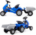 Превью-фото #1 Каталка-трактор с педалями `Turbo-2` синяя