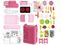 Превью-фото #2 Игровой набор BOWA `Передвижная кухня` (63х49 см, 41 дет., сборный, свет, звук, в чемодане, розовый)