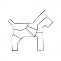 Превью-фото #2 Головоломка `Собака` - деревянный 2D пазл, 7 дет.