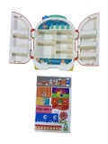 Превью-фото #2 Игрушка для детей `Холодильник` на бат., 2 цв. в ассортименте, с продуктами, в чемоданчике