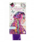 Превью-фото #1 Lukky Fashion Прядь накладная на заколке, двухцветная, 55 см, фиолетовый градиент, пакет с подвесом