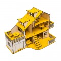 Превью-фото #3 Кукольный домик с гаражем,цвет Солнечный день (мебель в комплекте)