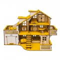 Превью-фото #1 Кукольный домик с гаражем,цвет Солнечный день (мебель в комплекте)